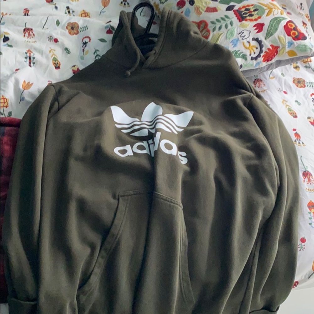 Olive green adidas sweater